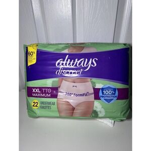 Always Discreet Incontinence Underwear for Women in size XXL (20 Count)